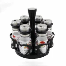 جا ادویه شیشه ای رومینا مدل چرخشی